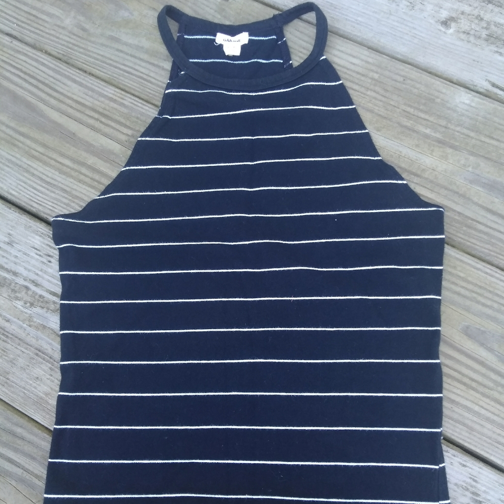 2/$16 Garage Black/white tank. Size XS
